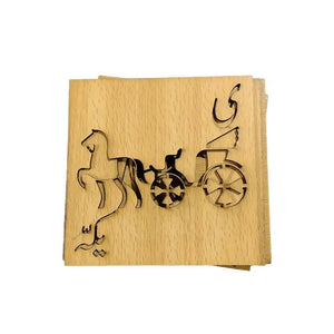 36 - Piece Wooden Urdu Alphabet Stencils Set with Complimentary Pencil Colors - FB GAMEZ