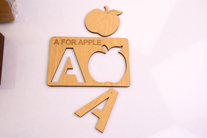 A to Z Alphabet Wooden Stencils & Puzzles for Kids – Fun Learning.
