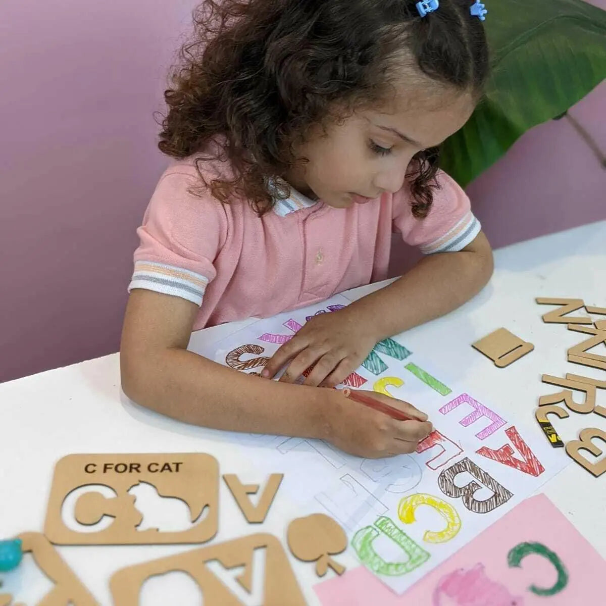 A to Z Alphabet Wooden Stencils & Puzzles for Kids – Fun Learning.