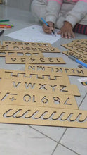 Set Of 16 Wooden Montessori Stencil Set For Toddler, Educational