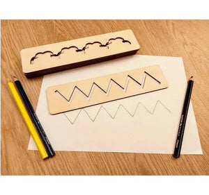 Set Of 8 Wooden Montessori Stencil Set For Toddler, Educational - FB GAMEZ