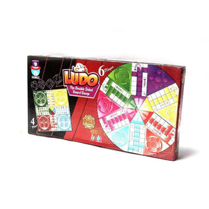 Six Player Ludo Board Game Wooden Board - FB GAMEZ
