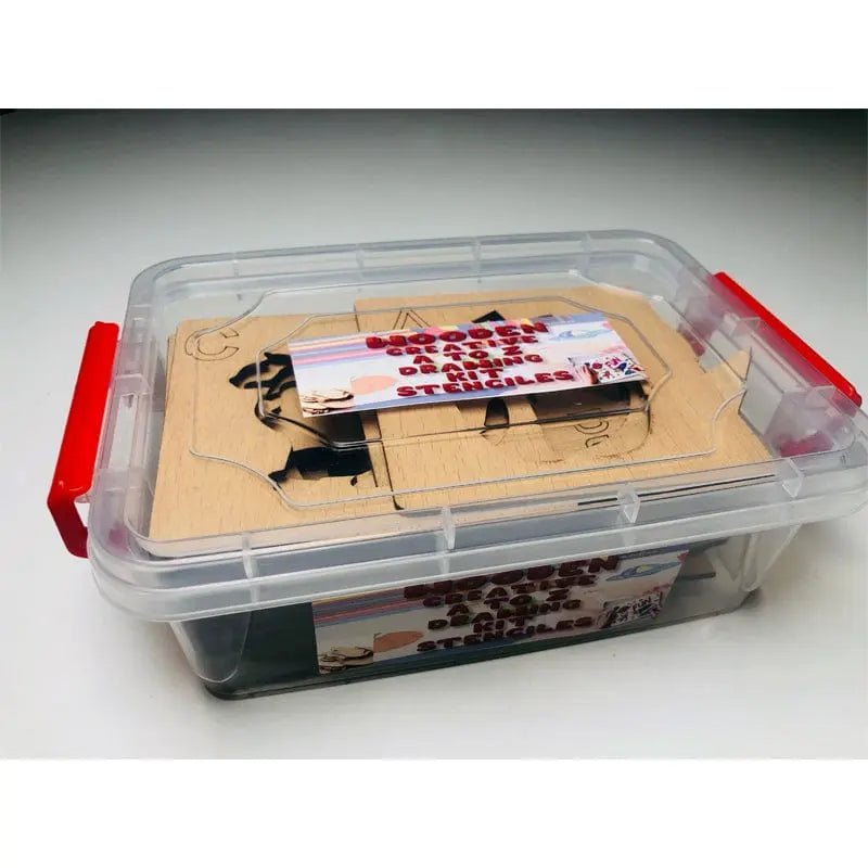 Wooden Alphabet Drawing Stencils and Puzzles Set - A to Z - FB GAMEZ