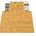 Wooden Urdu Alphabet Stencils Set for Kids – Tracing & Learning Board with Colors | FB GAMEZ