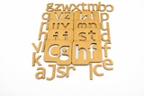 Small ABC Wooden Stencils & Puzzle Set for Kids (a–z Learning Board)