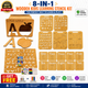 8-in-1 Wooden Kids Learning Stencil Kit – Urdu, English, Numbers, Shapes & Activity Boards with Colors | FB GAMEZ