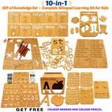 10 in 1 - Gift of Knowledge Set – Complete Bilingual Learning Kit for Kids