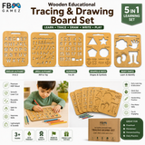 Wooden Educational Tracing & Drawing Boards for Kids | ABC, Urdu, Numbers, Shapes & Body Parts