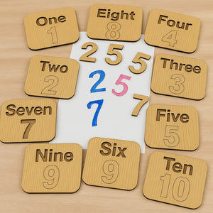 “FB GAMEZ wooden Urdu stencils set arranged in a circle – animals, objects and Urdu tracing tiles for early learning.”