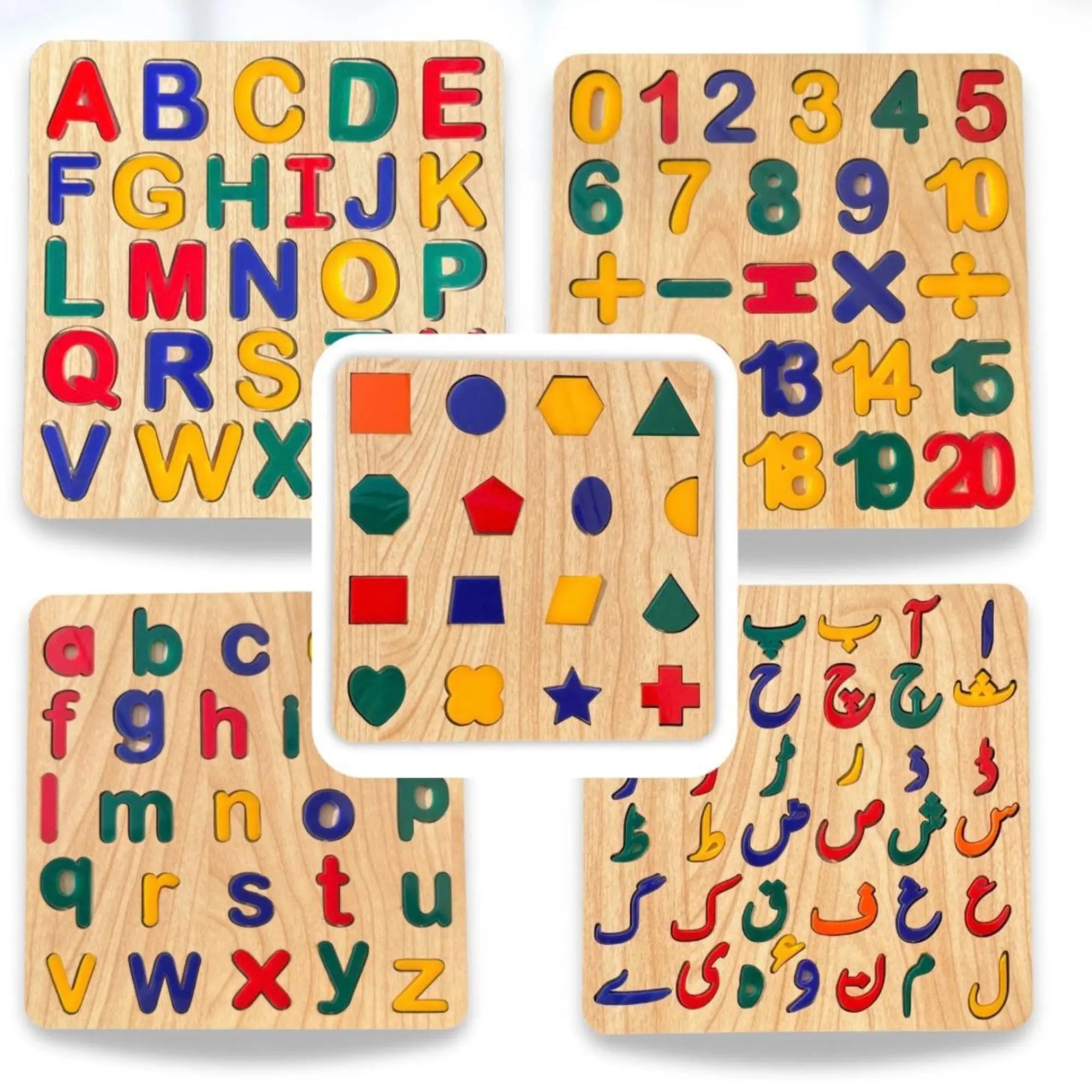 Montessori Colorful Acrylic Puzzle Board – Shapes (7.6 Inch) – FB