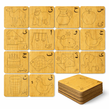 Complete Sindhi Haruf Stencils | Wooden Sindhi Alphabet Learning Set