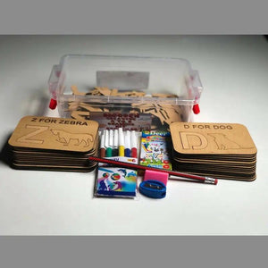 A for Apple A to Z Alphabets Drawing Stencils and Puzzles - FB GAMEZ