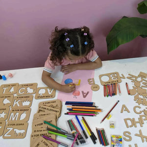 A to Z Alphabet Wooden Stencils & Puzzles for Kids – Fun Learning - FB GAMEZ