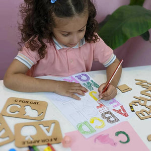 A to Z Alphabet Wooden Stencils & Puzzles for Kids – Fun Learning - FB GAMEZ