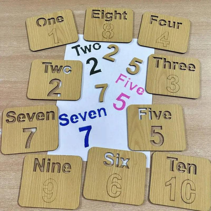 Counting Drawing and Puzzles Stencils ONE to TEN - FB GAMEZ