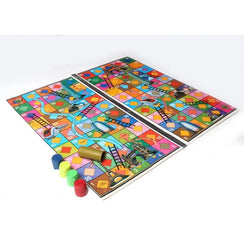 Ludo Board Game - Leminated CardBoard - 18 Inches - FB GAMEZ