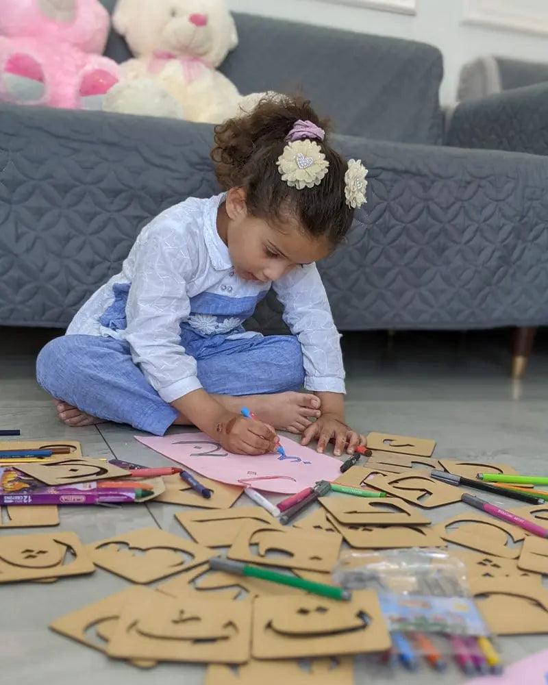 Urdu Drawing Stencils Alif - Bay - Tay Artistry Set – 38 - Piece Collection - FB GAMEZ